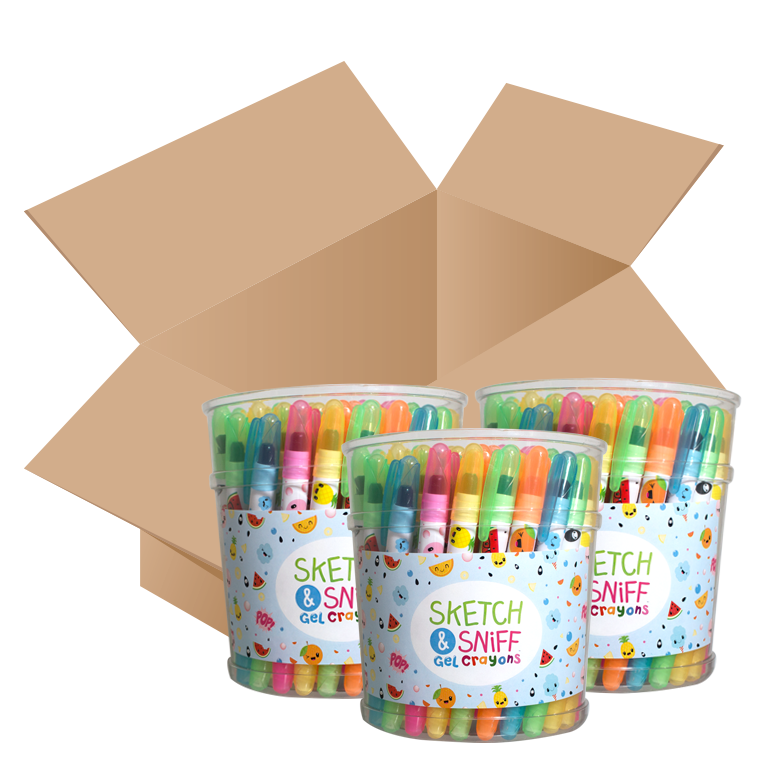 Case of 6 buckets of Gel Crayons